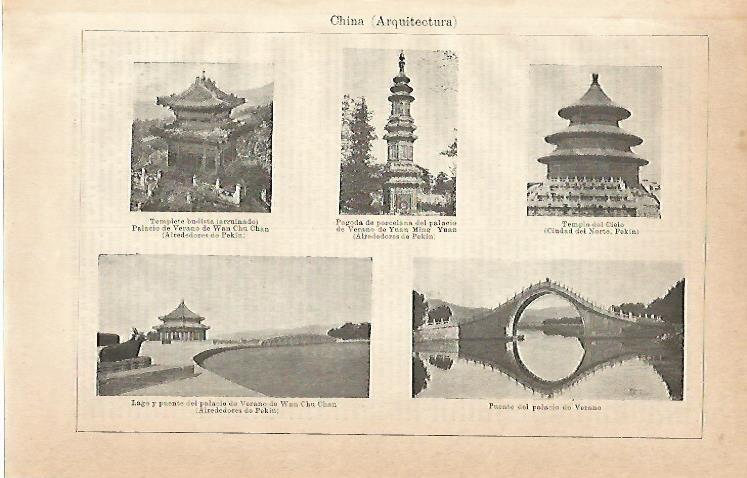 LAMINA ESPASA 1975: Arquitectura de China