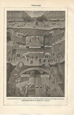 LAMINA ESPASA 2484: Vista parcial del metro de Paris