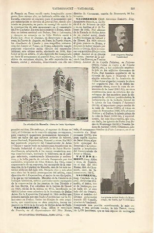LAMINA ESPASA 5920: Catedral de Marsella por Vaudoyer