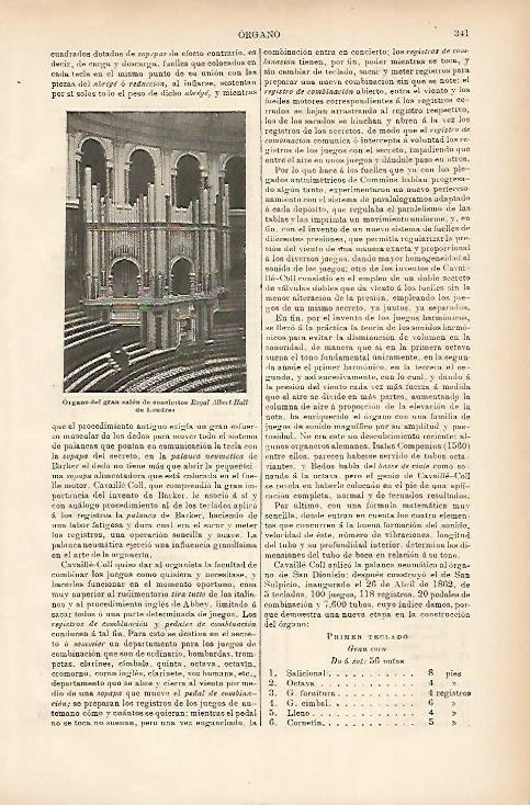 LAMINA ESPASA 7599: Organo del Royal Albert Hall de Londres