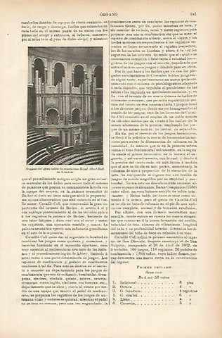 LAMINA ESPASA 7599: Organo del Royal Albert Hall de Londres