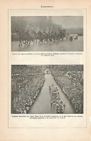 LAMINA ESPASA 7899: Congreso Eucaristico de Viena en 1912