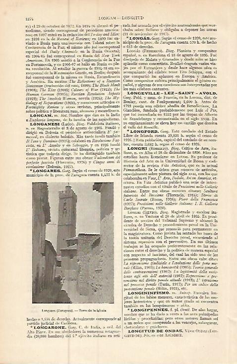 LAMINA ESPASA 9331: Torre de la iglesia de Longares Zaragoza
