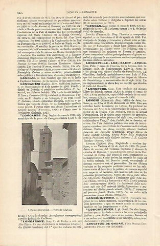 LAMINA ESPASA 9331: Torre de la iglesia de Longares Zaragoza