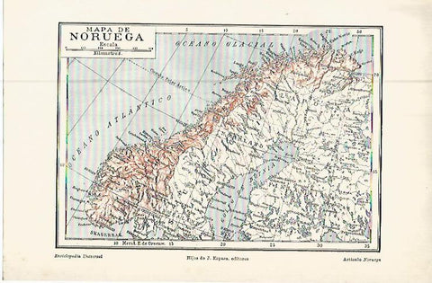 LAMINA ESPASA 9559: Mapa de Noruega