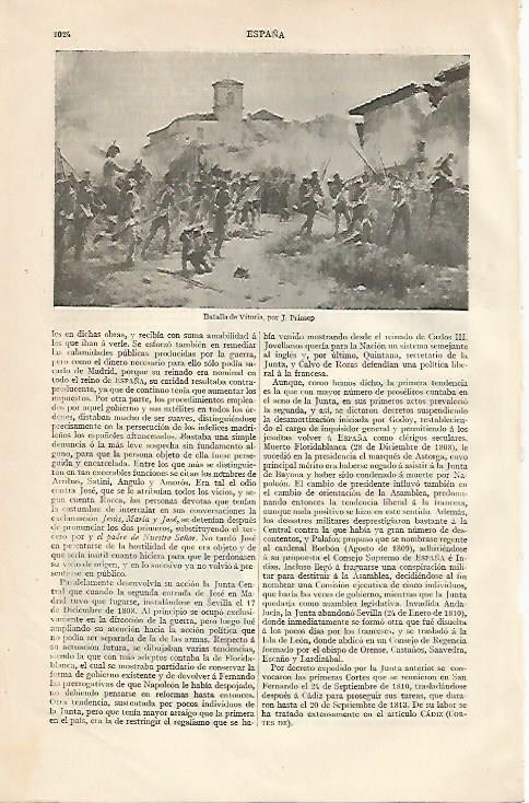 LAMINA ESPASA 10309: Batalla de Vitoria por Prinsep