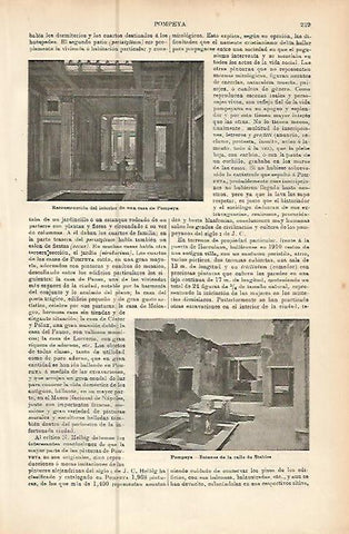 LAMINA ESPASA 10470: Recostruccion de una casa de Pompeya