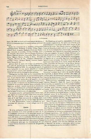 LAMINA ESPASA 10580: Partitura de A Portuguesa