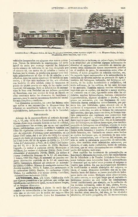 LAMINA ESPASA 10910: Automoviles de Hispano Suiza