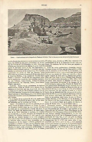 LAMINA ESPASA 11962: Explotaciones de la Compañia de Fosfatos de Gafsa (Tunez)