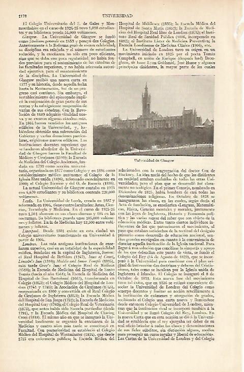 LAMINA ESPASA 12150: Universidad de Glasgow