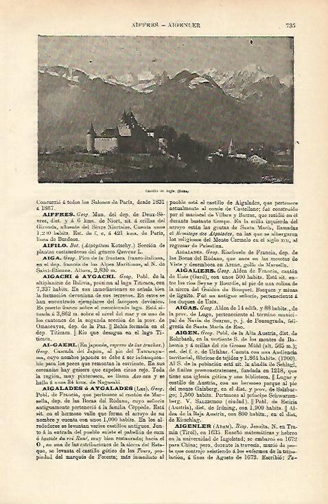 LAMINA ESPASA 12698: Castillo de Aigle Suiza