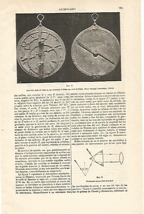 LAMINA ESPASA 12921: Astrolabio arabe del siglo XI