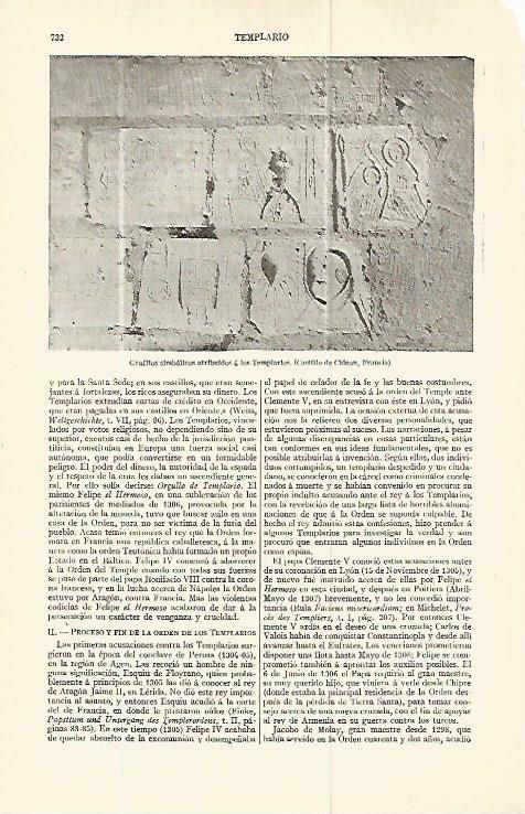 LAMINA ESPASA 13776: Grafitos templarios en el Castillo de Chinon Francia
