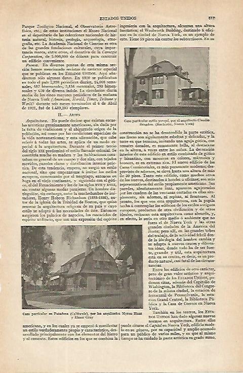 LAMINA ESPASA 16346: Casas en Rochester y Pasadena Estados Unidos