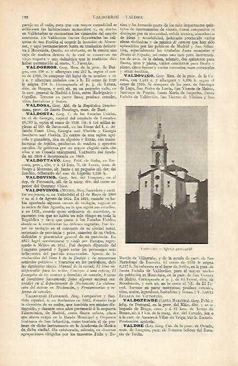LAMINA ESPASA 4705: Iglesia parroquial de Valdoviño La Coruña