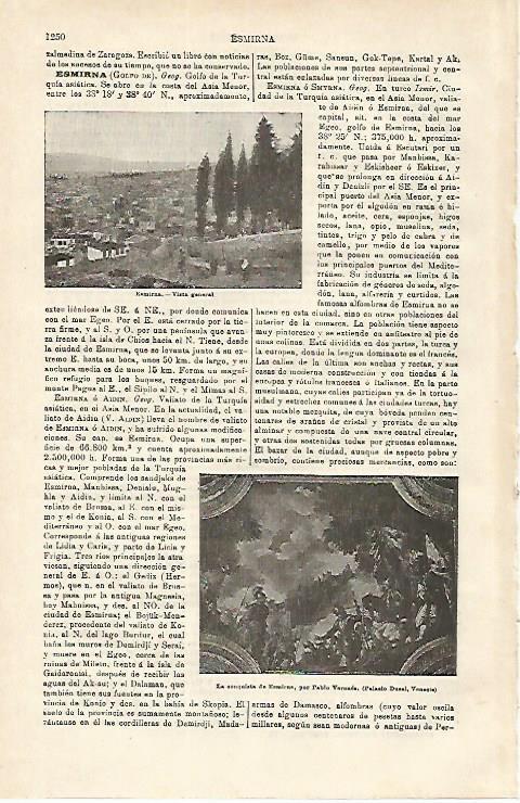 LAMINA ESPASA 16696: Vistas de Esmirna