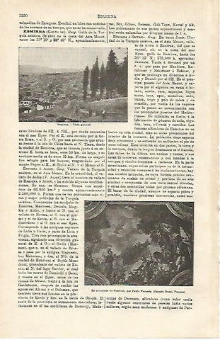 LAMINA ESPASA 16696: Vistas de Esmirna