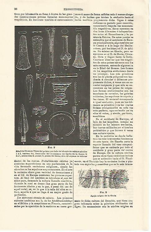 LAMINA ESPASA 16711: Aguja y objetos de la Edad de Bronce