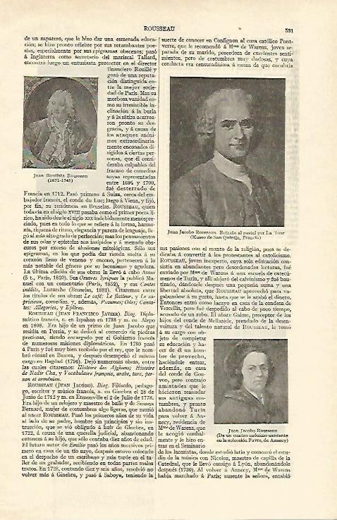 LAMINA ESPASA 16979: Retratos de Rousseau