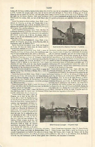 LAMINA ESPASA 17222: Puente de Saint Savin sur Gartempe