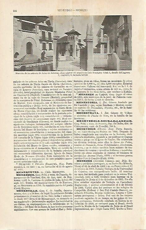 LAMINA ESPASA 17629: Mansion de los Arias en Asturias