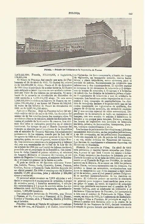 LAMINA ESPASA 2824: Palacio del Gonierno en Poznan Polonia