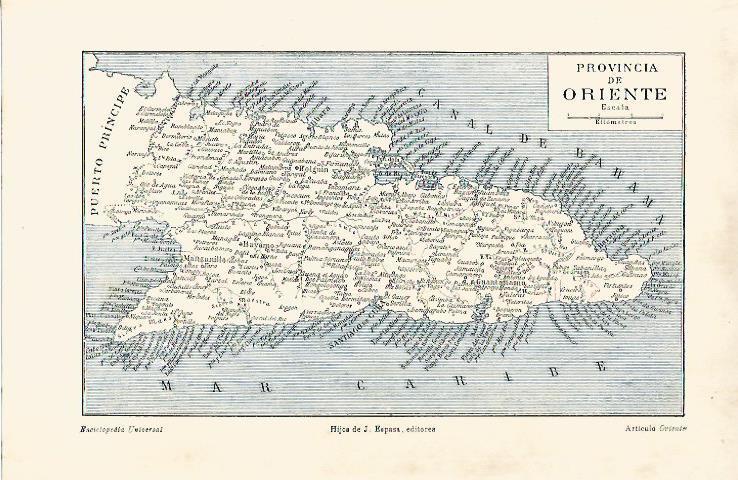 LAMINA ESPASA 7561: Mapa de la Provincia de Oriente