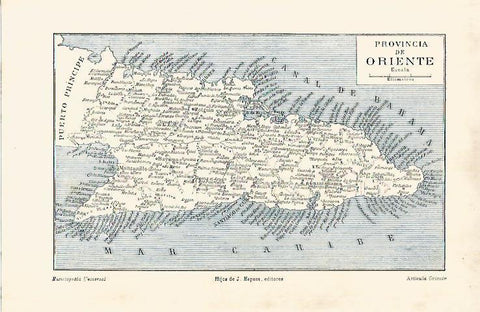 LAMINA ESPASA 7561: Mapa de la Provincia de Oriente