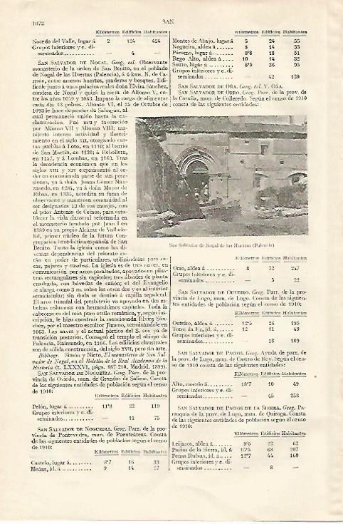 LAMINA ESPASA 18382: San Salvador de Nogal de las Huertas Palencia