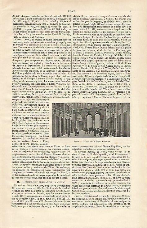 LAMINA ESPASA 16855: Roma Galeria de la Plaza Colonna