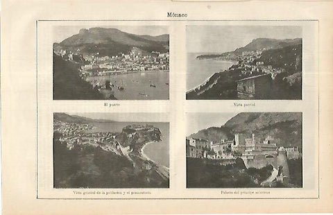 LAMINA ESPASA 8517: Vistas de Monaco