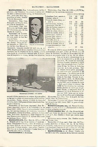 LAMINA ESPASA 18683: Castillo de Manzaneque en Toledo
