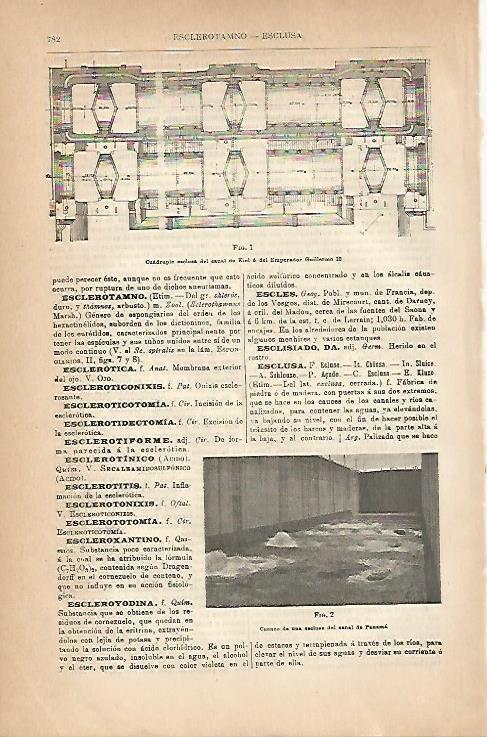 LAMINA ESPASA 18872: Esclusa del canal de Kiel