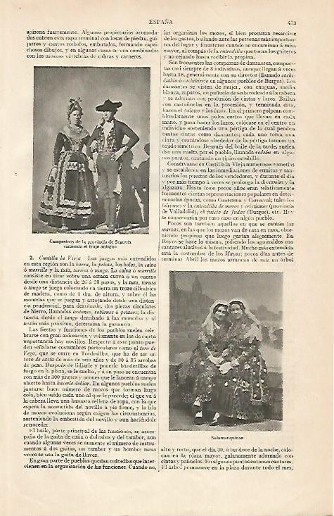LAMINA ESPASA 10167: Campesinos de Segovia y chicas de Salamanca