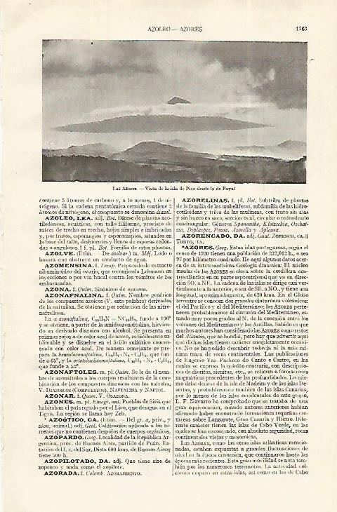 LAMINA ESPASA 19132: Isla de Pico en las Azores