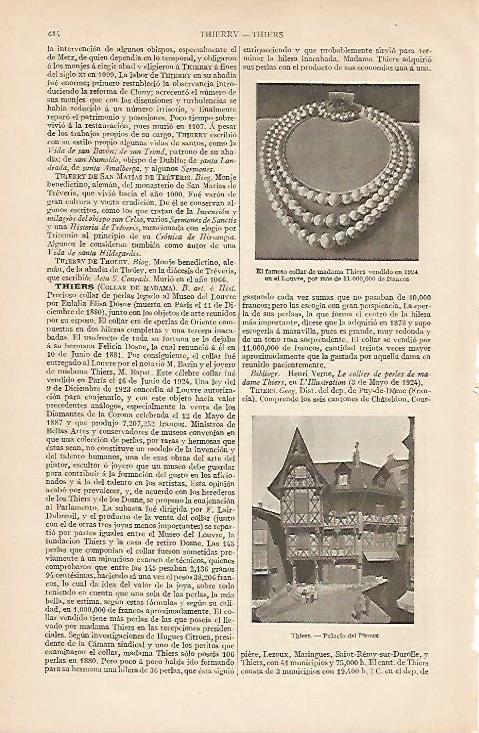 LAMINA ESPASA 8354: Palacio del Piroux en Thiers Francia