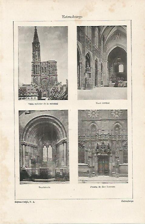 LAMINA ESPASA 16390: Catedral de Estrasburgo