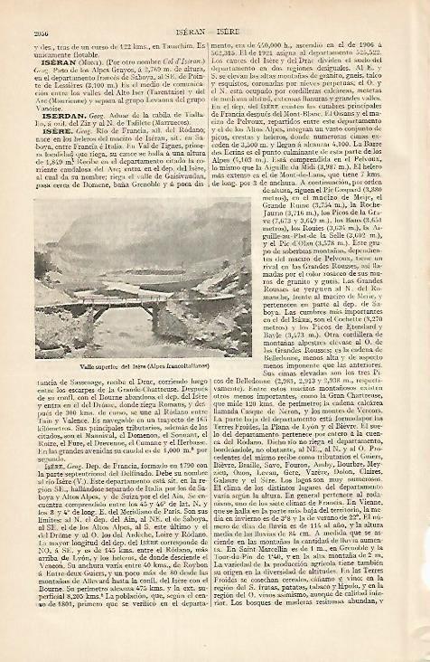 LAMINA ESPASA 7249: Valle superior del Isere en los Alpes