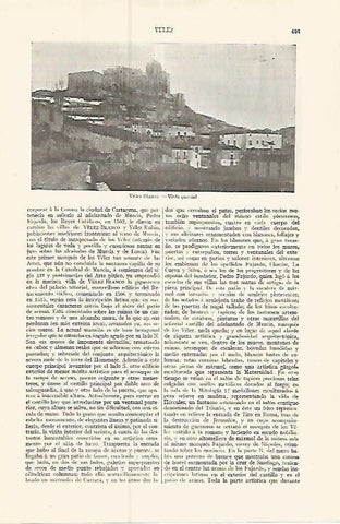 LAMINA ESPASA 17417: Vista de Velez Blanco Murcia