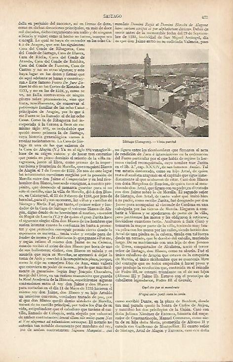 LAMINA ESPASA 19565: Sastago Zaragoza
