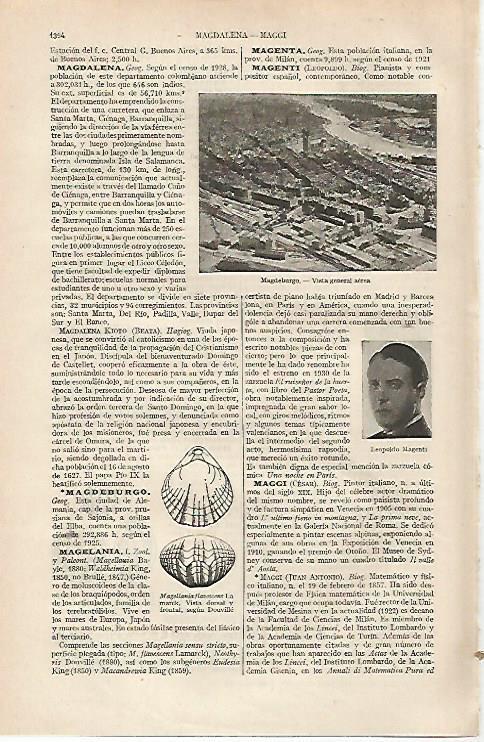 LAMINA ESPASA 19833: Vista aerea de Magdeburgo Alemania