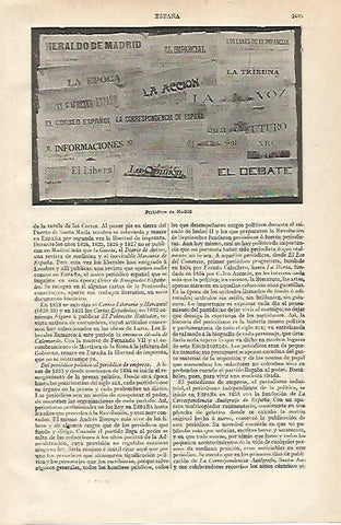 LAMINA ESPASA 20083: Peridicos de Madrid