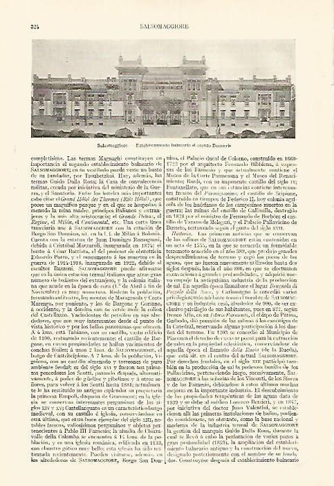 LAMINA ESPASA 18204: Balneario Lorenzo Berzieri en Salsomaggiore