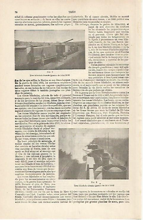 LAMINA ESPASA 20359: Tren de Francia de la Primera Guerra Mundial