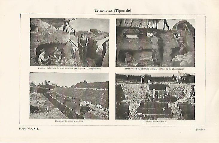 LAMINA ESPASA 20425: Tipos de trincheras
