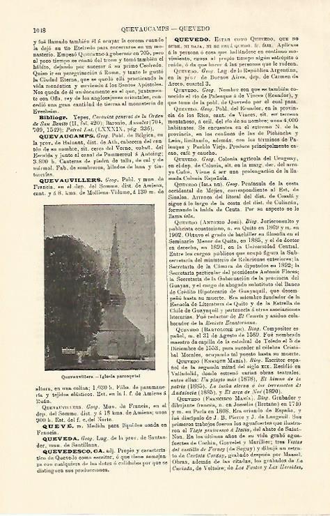 LAMINA ESPASA 20695: Iglesia de Quevauvillers Francia