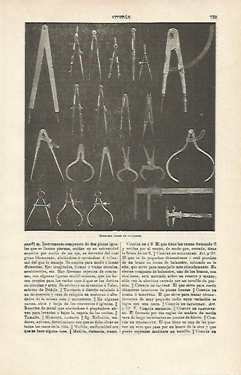 LAMINA ESPASA 14523: Tipos de compas
