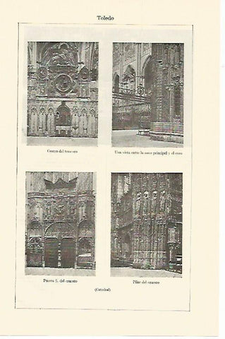 LAMINA ESPASA 1271: Vistas de la Catedral de Toledo