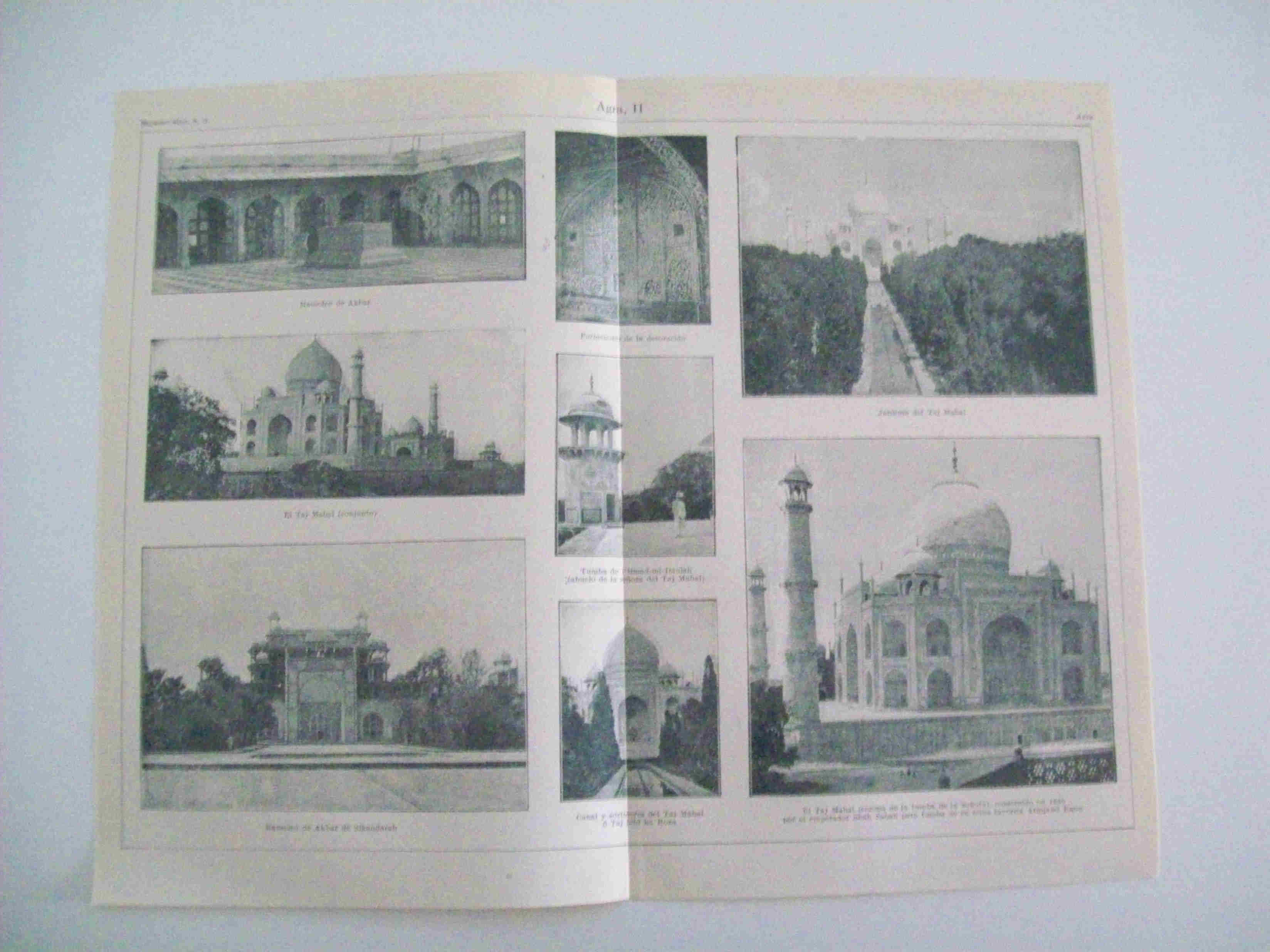 LAMINA ESPASA 12624: Taj Majal y Museo de Akbar en Agra India